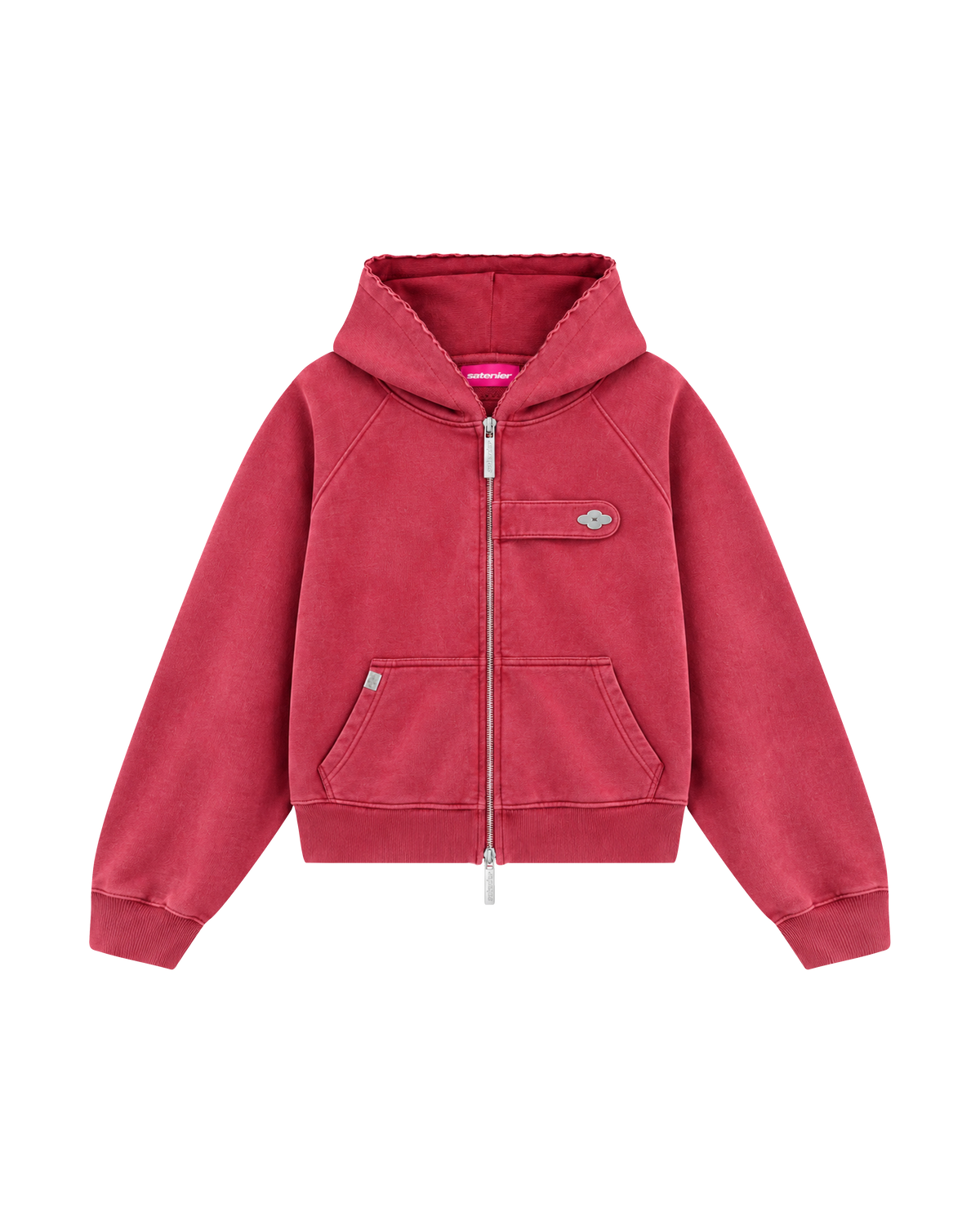 Insignia Red Zip Hoodie