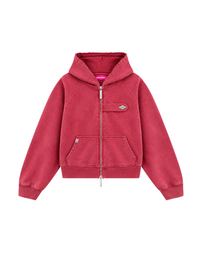 Insignia Red Zip Hoodie