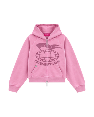 Team Pink Zip Hoodie