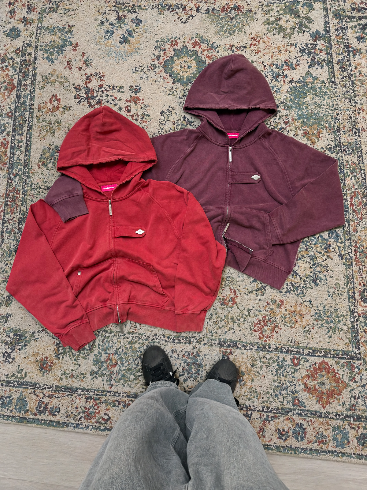 Insignia Red Zip Hoodie