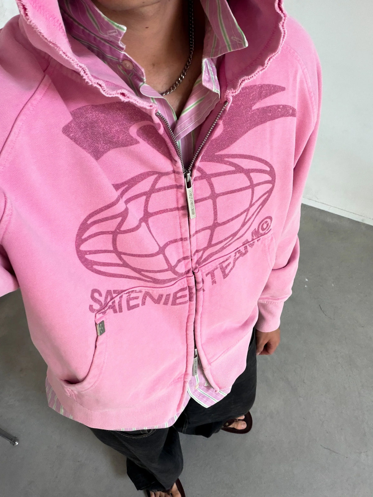 Team Pink Zip Hoodie