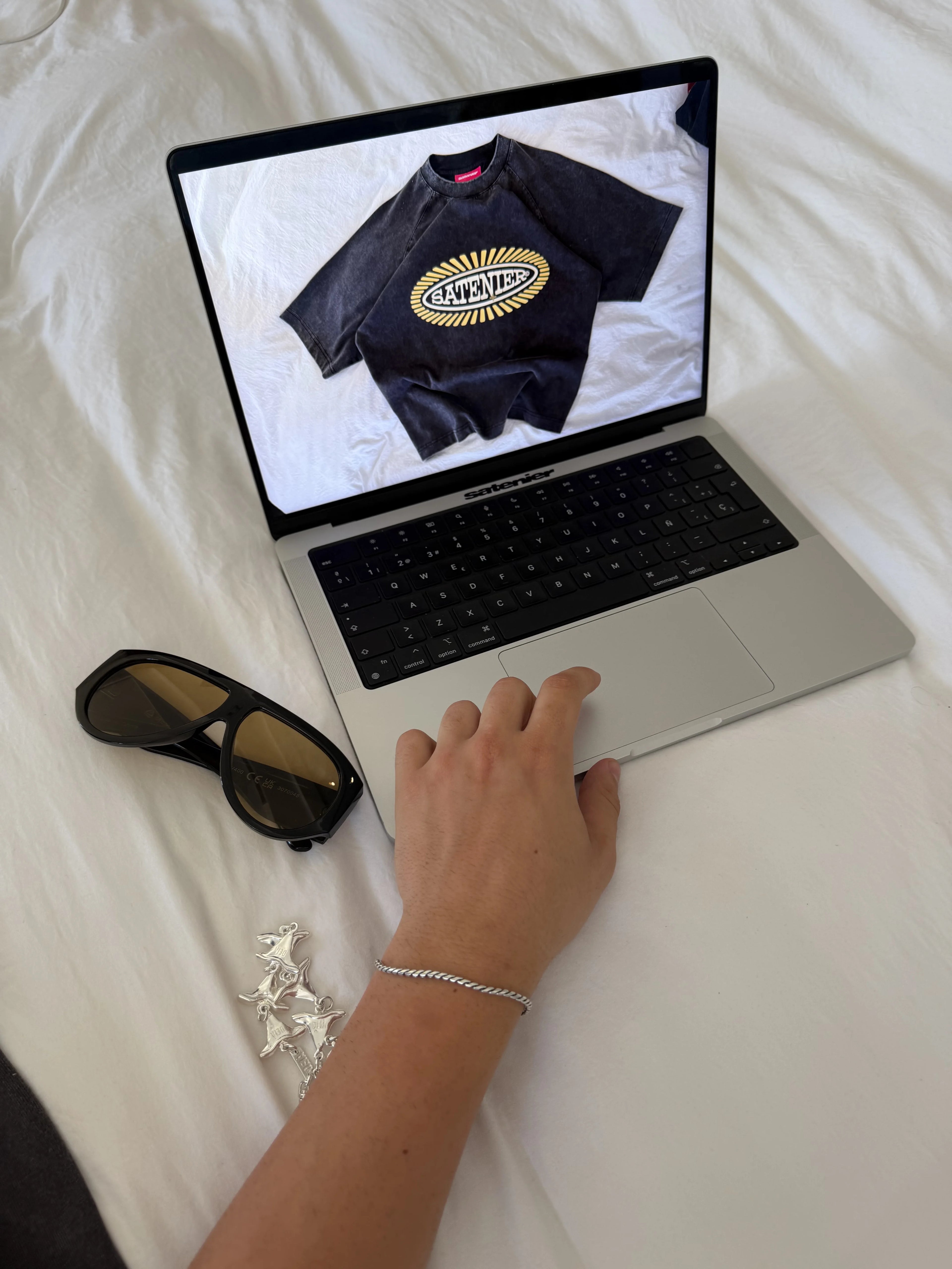 Wavy Black Tee
